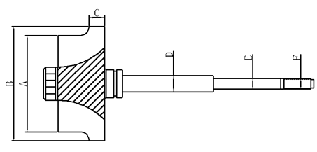 Hochleistungs-Turbolader-Turbinenwelle für Navistar GTA3782D 751361-5001S/751361-0001